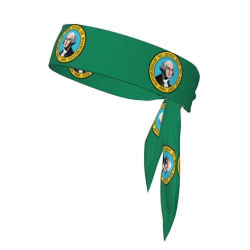 Washington-Flaggen-Stirnbänder, Sport-Kopfband, Stirnband für Damen und Herren, Haarband für Laufen, Workout, Fußball von Trukd