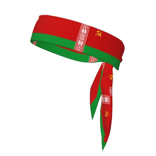 Weißrussland-Stirnbänder, Sport-Kopfband, Stirnband für Damen und Herren, Haarband für Laufen, Workout, Fußball von Trukd