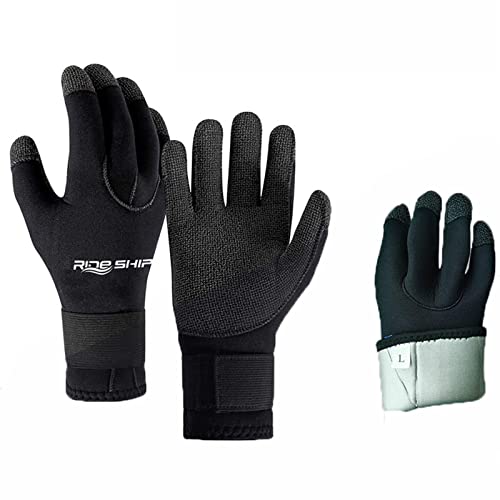 TrusMe Neopren-Neoprenanzug-Handschuhe für Männer und Frauen, rutschfeste Tauchhandschuhe, Schwimmhandschuhe zum Surfen, Wassersport, 5 mm, Größe L von TrusMe