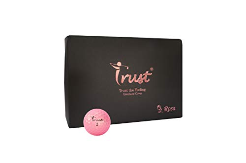 Trust Rosa mit Urethan-Überzug, 3-teiliger Golfball, weiches und elastisches Gefühl, grüne Seitensteuerung mit Distanz, Lady Pink Golfball von Trust
