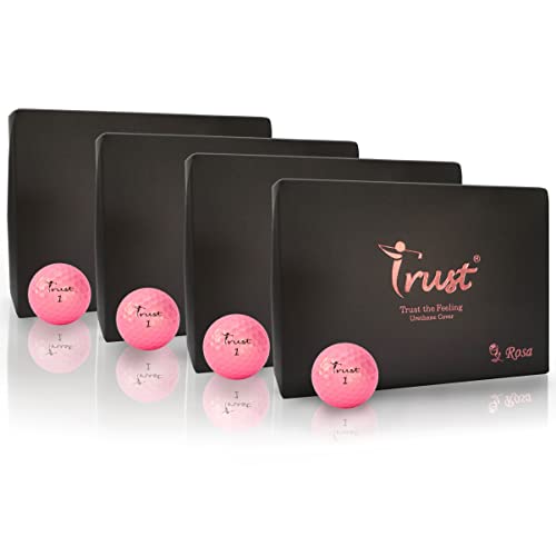 Turst Pink, Urethan bedeckt für Schwunggeschwindigkeit unter 105 km/h, 3-teiliger Golfball, weich und elastisch, grüne Seitensteuerung mit Distanz (3 Dutzend + 1 Dutzend). von Trust