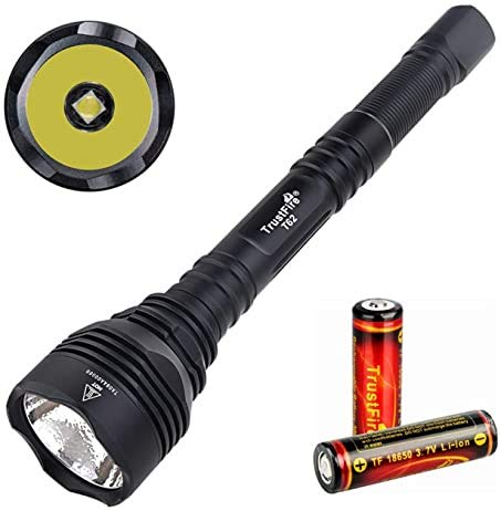 TrustFire T62 LED Taschenlampe 3600 Lumen Superhell mit XHP70 CW LED bis 431 Meter und Wasserdicht IPX8 taktisch für die Jagd und viele Sportaktivitäten (2 x 18650 Akkus 3400mAh enthalten) von TrustFire