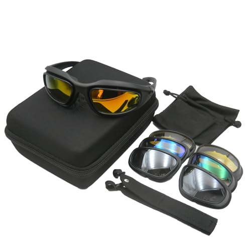 DAISY C5 polarisierte Schutzbrille, 4LS, für Männer, Militär-Sonnenbrille, Softgun-kugelsicher, rauchglasfarbene Linsen, fürs Motorradfahren und Radfahren, UV400 MODEL von Trymway