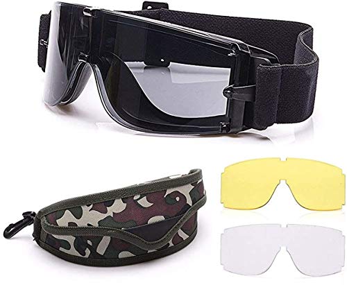 Taktische Airsoftbrille Schutzbrille Armee Brille Militär Augenschutz Jagdbrille für Schießen Militär X800 Brille Airsoft Paintball UV400 Brille von Trymway