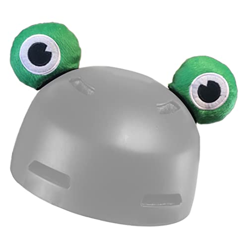 Lustige Froschaugen Skihelm Ohren Plüsch Prinz Krone Helm Zubehör Cartoon Tier Fahrradhelm Ohr für Kinder Helm Dekor Frosch von Tsangbaby
