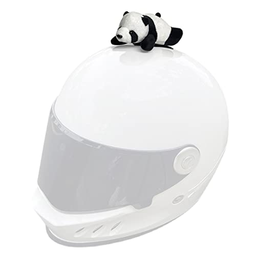 Panda Skihelm-Zubehör Neuheit Plüsch Puppe Helm Ohren Niedlich Motorrad Helm Dekor für DIY Rückspiegel von Tsangbaby