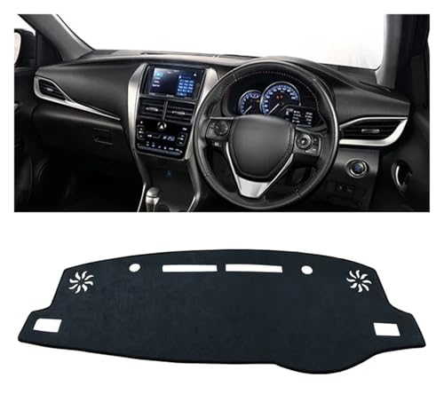Auto-Armaturenbrett-Abdeckung Für Toyota Vios 2019 2020 2021 2022 2023 Auto-Armaturenbrett-Abdeckung Armaturenbrett-Matte Sonnenschutz Rutschfestes Pad Zubehör Armaturenbrett-Abdeckungsmatte von Tsinesla