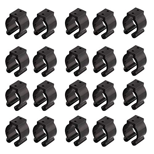 TsoLay 20 StüCk Angel Halter Clips Schwarz 16Mm Innen Durch Messer Angel Lagerung Clips von TsoLay