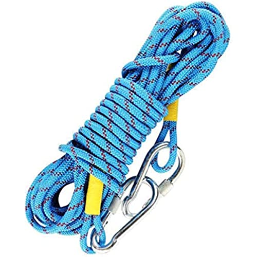 Tsukitoy Kletterseil für Outdoor, Klettern, Survival, Fluchtseil, Sicherheitsseil, multifunktional, strapazierfähig, für Zuhause, Feuer, Notfall, Fluchtseil mit Karabiner, 2 m von Tsukitoy