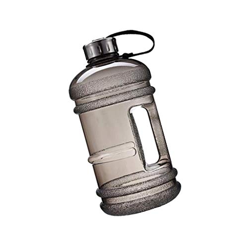 Tubayia 2200ml Wasserflasche Trinkflasche mit Griff für Reisen/Wandern/Camping/Sport (Schwarz) von Tubayia