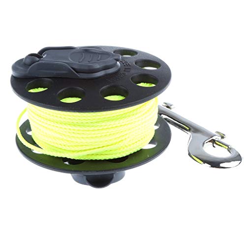 Tubayia 30 m 100 ft Tauchen Spule Finger Reel Spool mit Doppel-Ended Clip für Höhlentauchen Schnorcheln von Tubayia