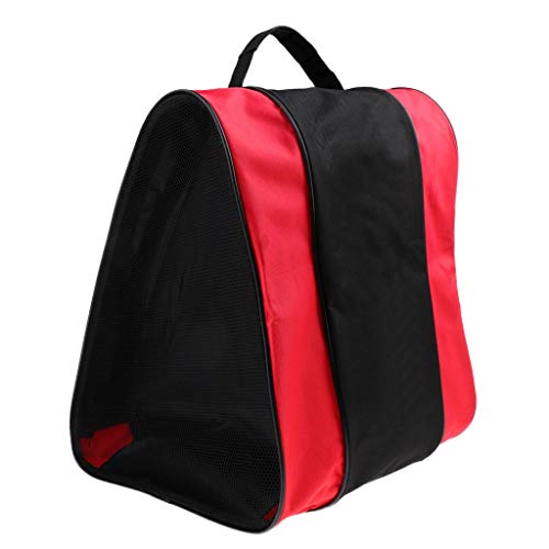 Tubayia Große Kapazität Schlittschuhe Tasche Rollschuh Tasche Schlittschuhtasche für Kinder/Erwachsene (Rot) von Tubayia