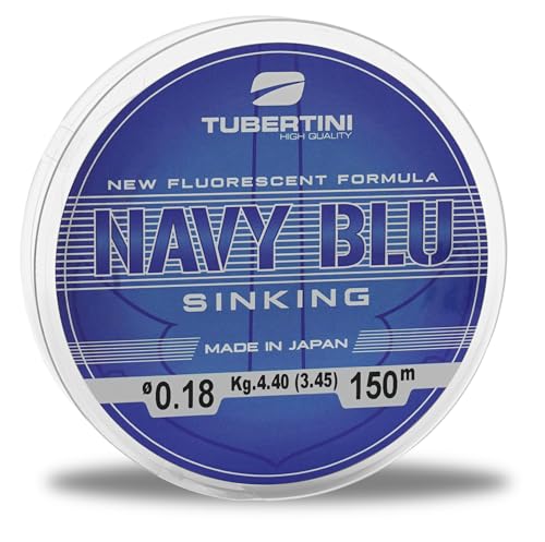 TUBERTINI - Monofile Navy Blau Sinking von 150 Meter Ø Durchmesser von 0,14 mm bis 0,25 mm (Ø 0,180 mm - 4,40 kg) von Tubertini