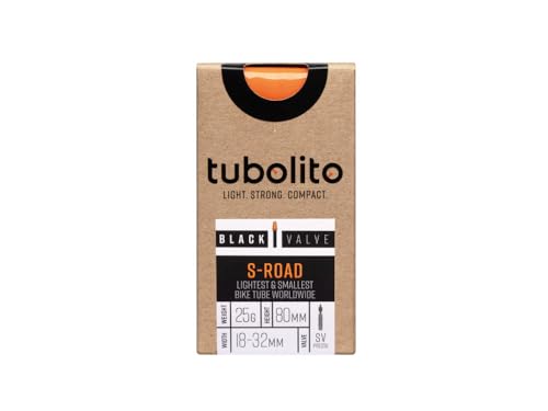 S-Tubo-Schlauch – Straße – 700c – 80-mm-Ventil – schwarz von Tubolito