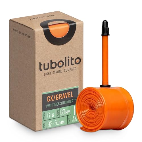 Tubo-Schlauch – CX/Gravel – 700c/28 Zoll – 60-mm-Ventil – Orange, 32-50 von Tubolito