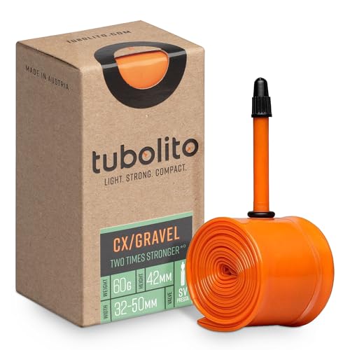 Tubolito Tubo-CX/Gravel-SV42 Fahrradschlauch, Orange, SV42-30-40mm von Tubolito
