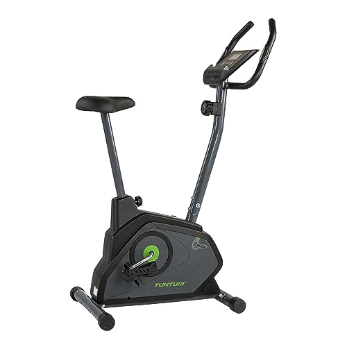 Tunturi Cardio Fit B30 Heimtrainer fahrrad / Fitnessfahrrad / Hometrainer fahrrad trainer mit LCD-Bildschirmanzeige und Tablethalterung - Schwarz von Tunturi