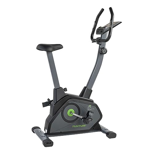 Tunturi Cardio Fit B35 Heimtrainer Fahrrad/Fitnessfahrrad/Hometrainer Fahrrad Trainer mit LCD-Bildschirmanzeige und Tablethalterung - Schwarz von Tunturi