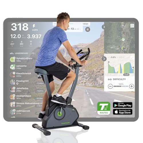 Tunturi Cardio Fit E35 Ergometer Heimtrainer Fahrrad/Bluetooth/Fitnessfahrrad/Fahrradergometer/Hometrainer Fahrrad Trainer mit Handpulssensoren von Tunturi