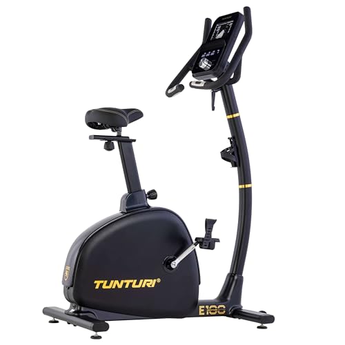 Tunturi Centuri E100 Heimtrainer - Ergometer - Bluetooth AI Monitor - Fitnessbike mit 48 Widerstandsstufen - Komfort Plus Sattel - Multigrip Lenker von Tunturi