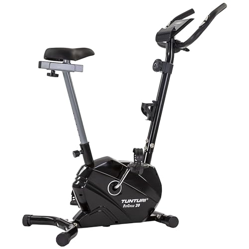 Tunturi FitCycle 20 Heimtrainer - Fitnessfahrrad - Fitnessfahrrad mit 8 Widerstandsstufen - Mit Tabletthalter und Transportrollen - Luxuriöses Design von Tunturi