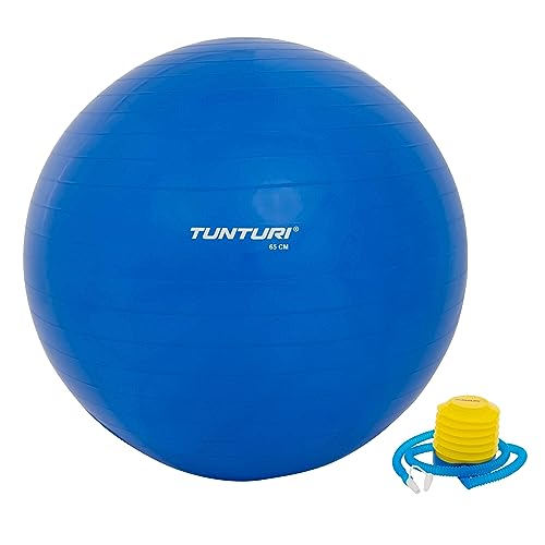 Tunturi Gymnastikball 65 cm, Fitnessball für Yoga, Pilates, Sitzball für Home Office, Büro von Tunturi