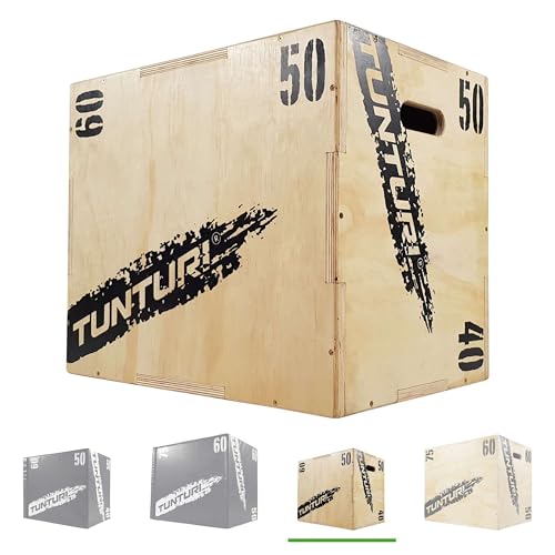 Tunturi Plyo Box, Plyoboxen in 40 x 50 x 60 cm, Sprungbox aus Holz von Tunturi