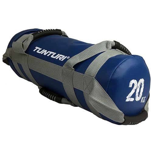 Tunturi Power Bag, Fitnesssack mit 4 Griffen, 20 kg, Sandsack für Krafttraining von Tunturi