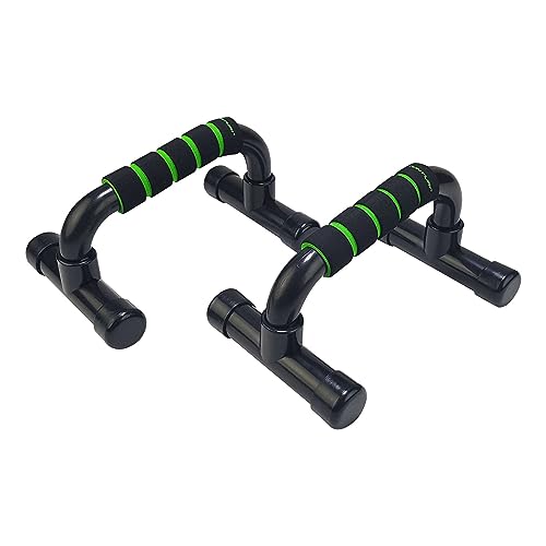 Tunturi Push-up Bars - Parallettes - Push-up Bar - Push-up Support - Push-up Bar - Schwarz/Grün von Tunturi