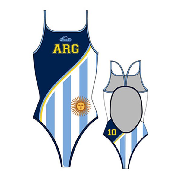 Turbo Argentina 2012 Thin Strap Swimsuit Blau 9-10 Years Mädchen von Turbo