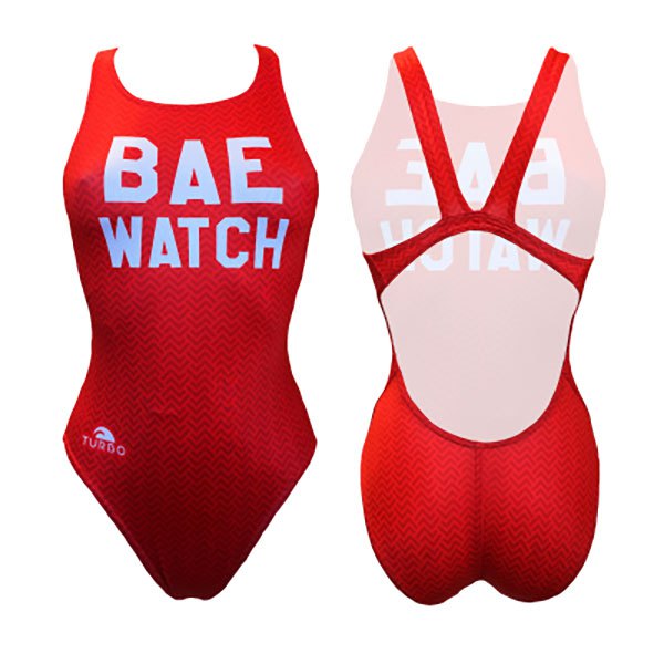 Turbo Bae Watch Swimsuit Rot L Frau von Turbo