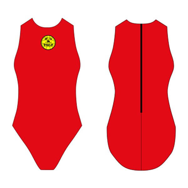 Turbo Basic Waterpolo Swimsuit Rot 9-10 Years Mädchen von Turbo