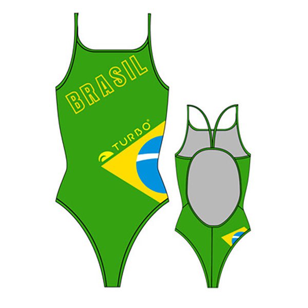 Turbo Brazil Thin Strap Swimsuit Grün 9-10 Years Mädchen von Turbo