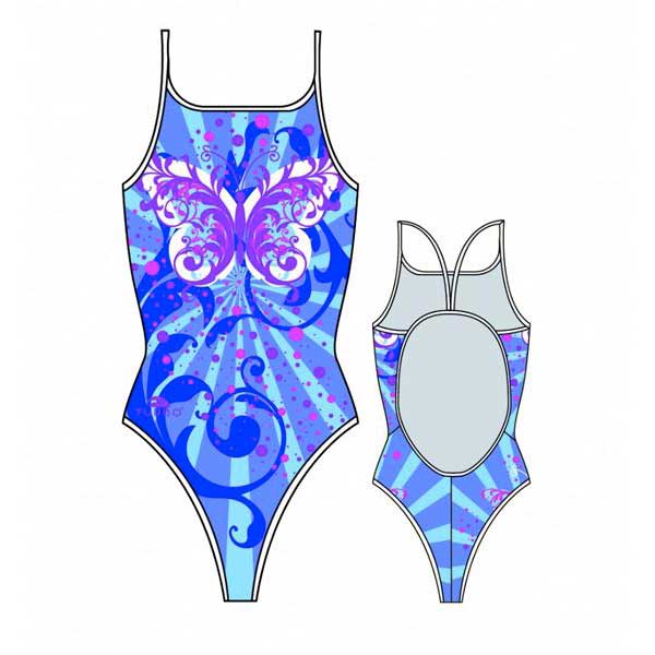 Turbo Butterfly Star Swimsuit Blau 2XL Frau von Turbo