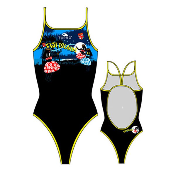 Turbo Fidji Island Swimsuit Schwarz 9-10 Years Mädchen von Turbo