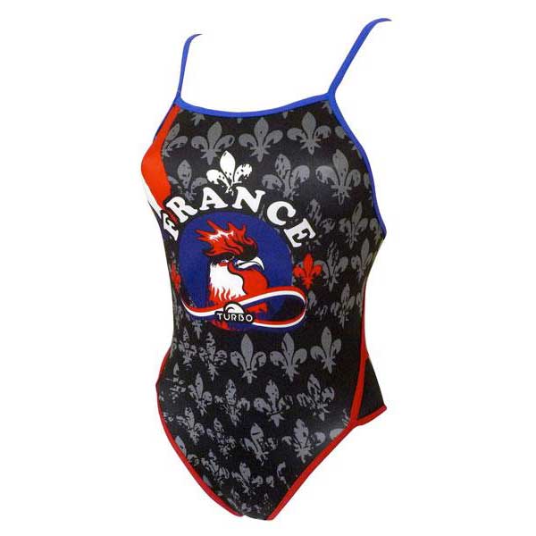 Turbo France Coq Thin Strap Swimsuit Schwarz 9-10 Years Mädchen von Turbo