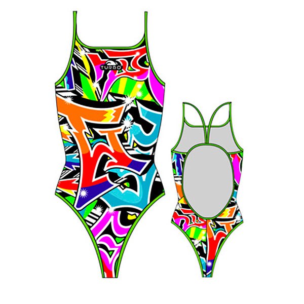 Turbo Graffiti Swimsuit Mehrfarbig 5XL Frau von Turbo