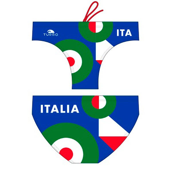 Turbo Italia Geo Swimming Brief Grün,Rot,Weiß,Blau 7-8 Years Junge von Turbo
