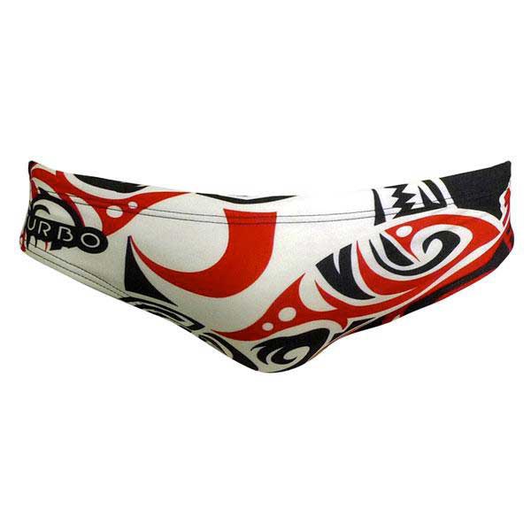 Turbo Maori Skin Tattoo Swimming Brief Weiß 4XL Mann von Turbo