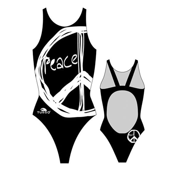 Turbo Peace Pro Resist Swimsuit Schwarz 5-6 Years Mädchen von Turbo