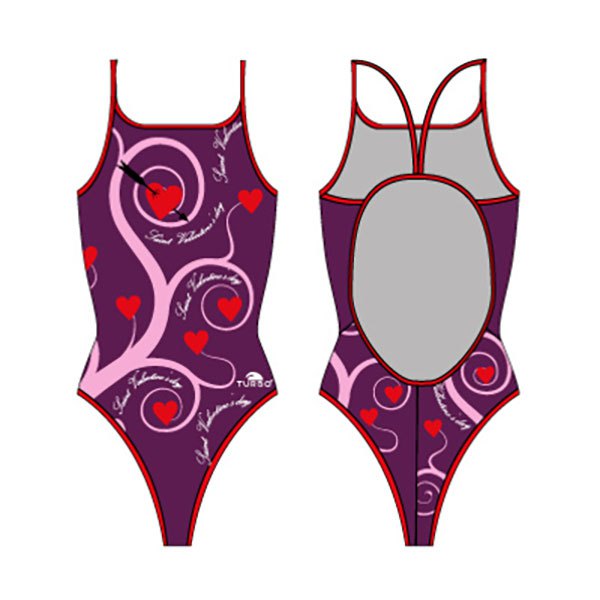 Turbo Saint Valentine 09 Thin Strap Swimsuit Lila 9-10 Years Mädchen von Turbo