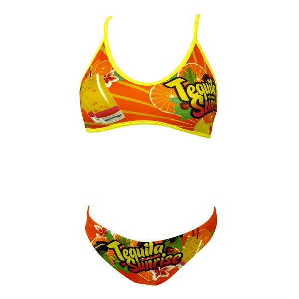 Turbo Tequilla Sunrise Thin Strap Bikini Gelb,Orange 2XL Frau von Turbo