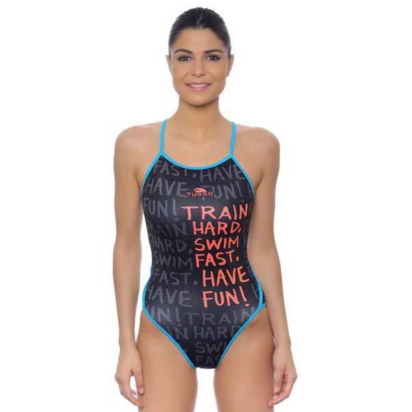 Turbo Train Swimsuit Schwarz 4XL Frau von Turbo
