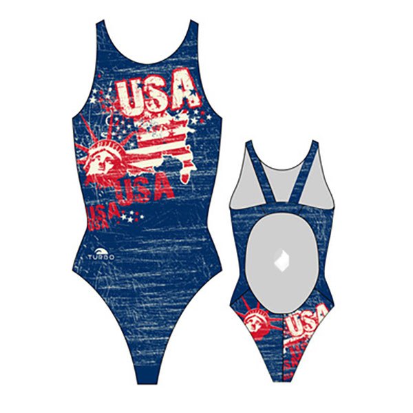 Turbo Usa Vintage Map 2013 Swimsuit Blau 9-10 Years Mädchen von Turbo