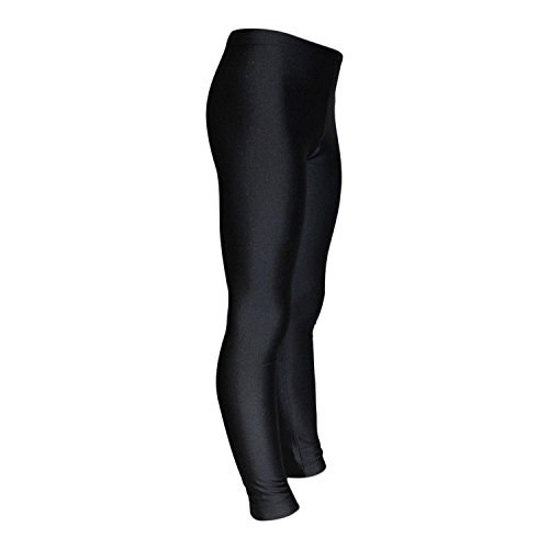 Leggings Turnhose aus Lycra mit Glanz Effekt in Dunkelblau oder Schwarz Farbe Schwarz, Größe 140 von Turnanzug-GymStern