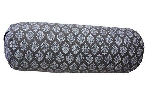 Tvamm-Lifestyle Yoga-Bolster Basic, 65 x Ø 23 cm, Buchweizenschalen-gefüllt (Grau) von Tvamm-Lifestyle