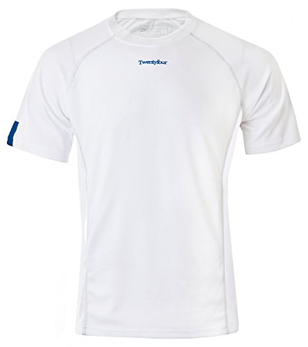 Twentyfour Herren Lauf Seven T-Shirt aus 100% Techfaser in vielen frischen Farben, Weiß, S von Twentyfour