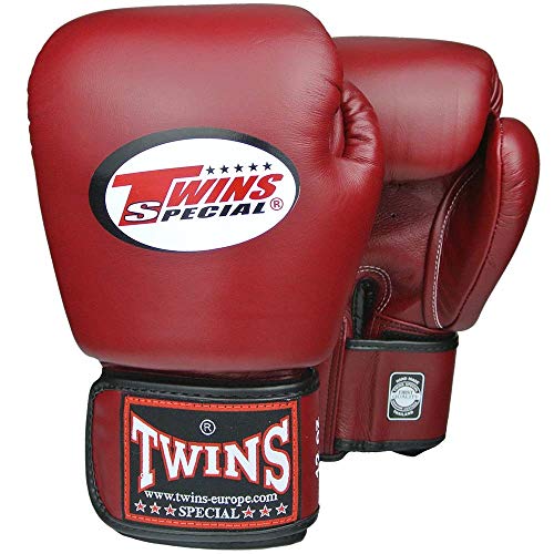 TWINS Special Boxhandschuhe, Leder, BGVL-3, weinrot Größe 12 Oz von Twins Special
