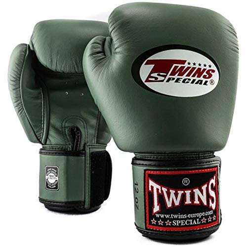 TWINS Special Boxhandschuhe, Leder BGVL-3, Military Größe 12 Oz von Twins Special