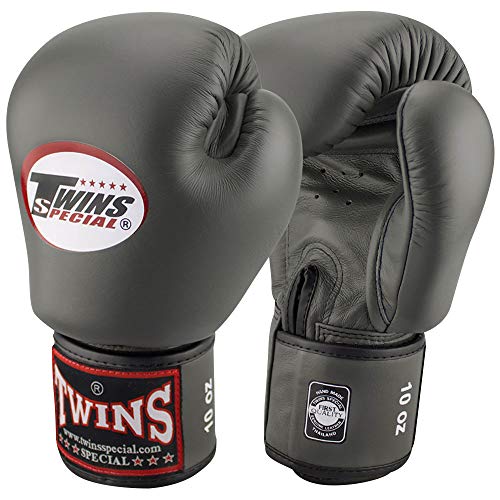 TWINS Special Boxhandschuhe, Leder, BGVL-3, grau Größe 10 Oz von Twins Special